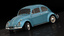 3d volkswagen beetle 1962 interior model