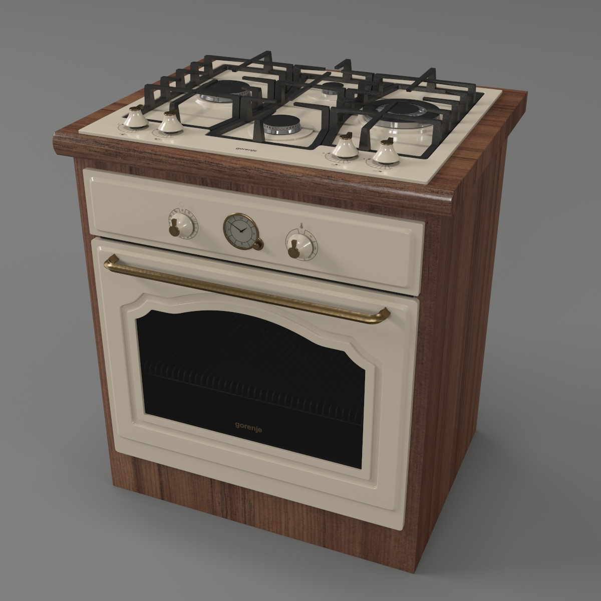 3d Model Of Oven Stove Gorenje