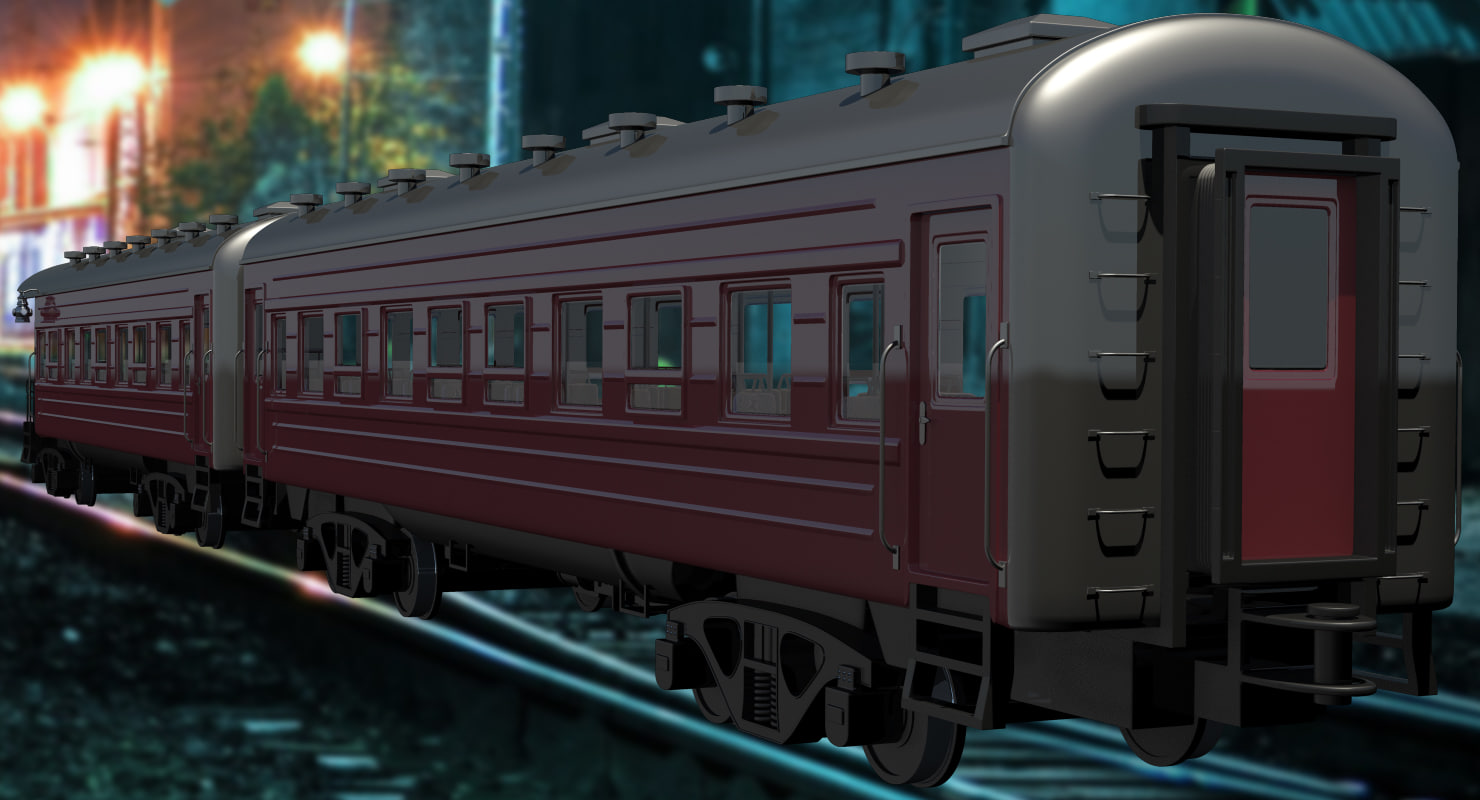 passenger train 3d model