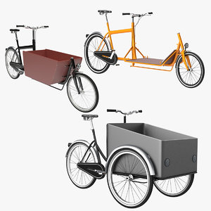 freight bicycle cargo bike 3d model