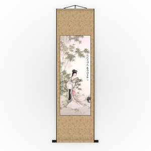 hanging scroll chinese painting 3d model