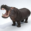 hippopotamus hippo mammal animal 3ds