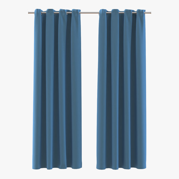 curtain 3 blue 3d model