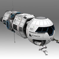 3d sci fi hangar interior model