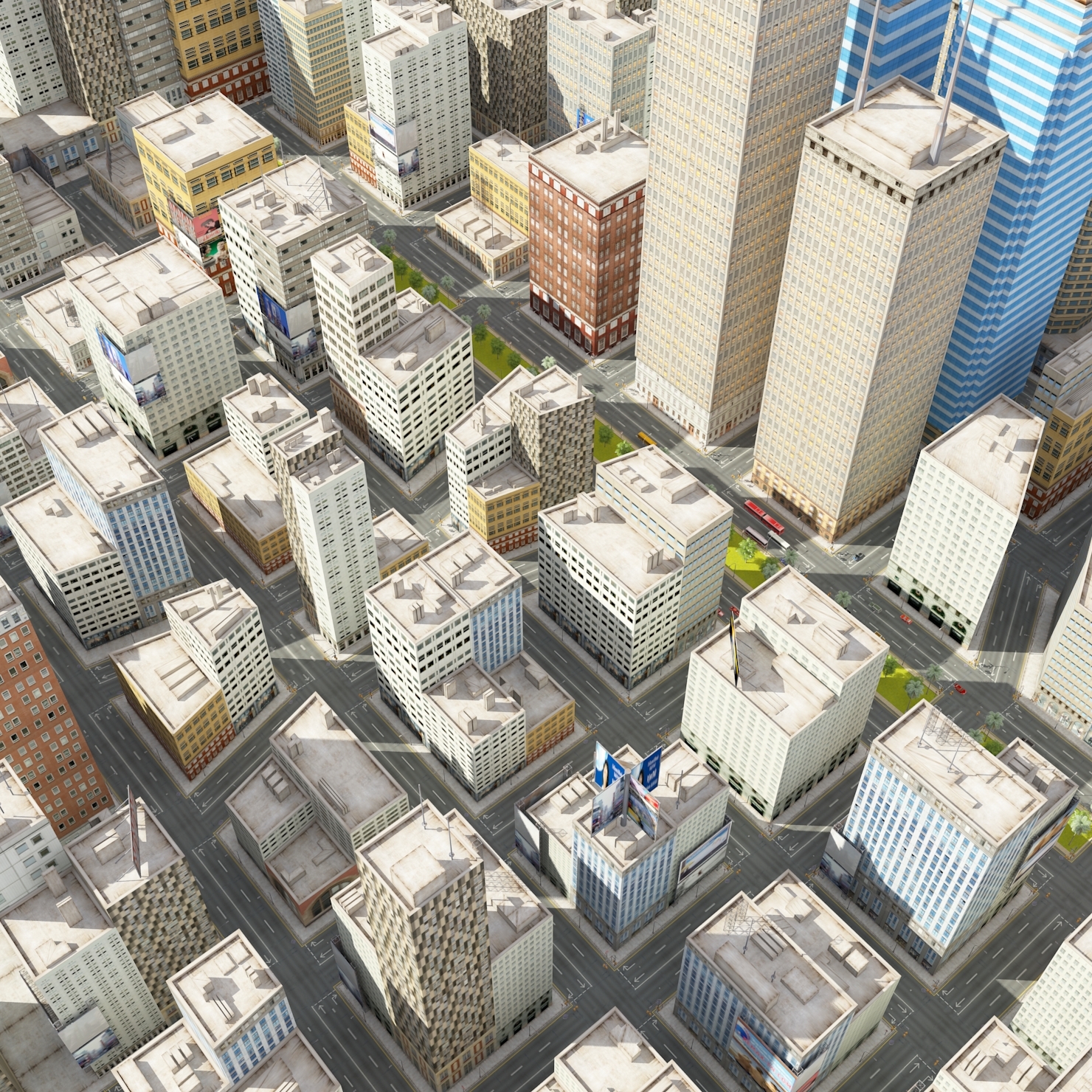 3d城市转播日3d模型