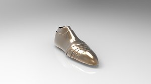 3d boots medieval gold
