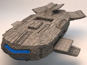 3d model of space mothership