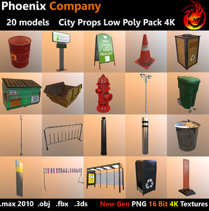 3ds max city props pack 4k