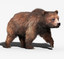 brown bear 2 fur 3d model