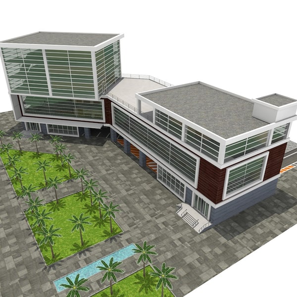 3d hospital building