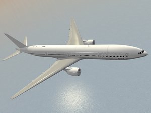 b 777 jet airliner 3d model