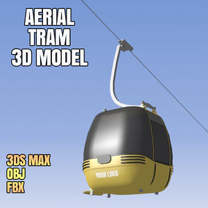 aerial tram 3d obj