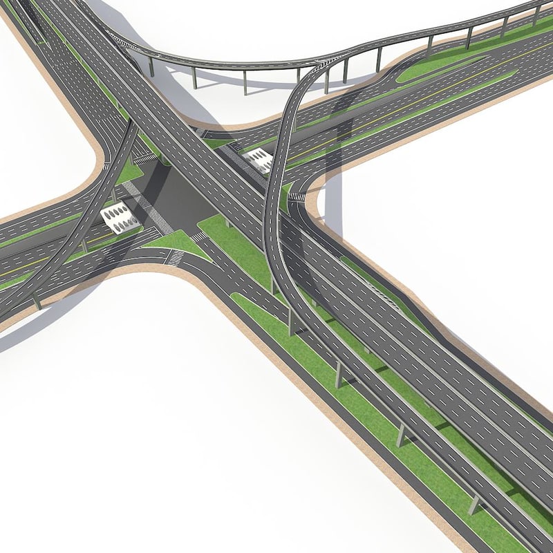 3d highway road way