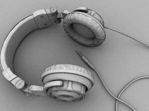 headphones 3d obj