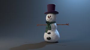 3d model snowman rigged