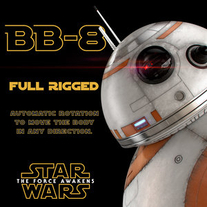 bb-8 star wars droid 3d max