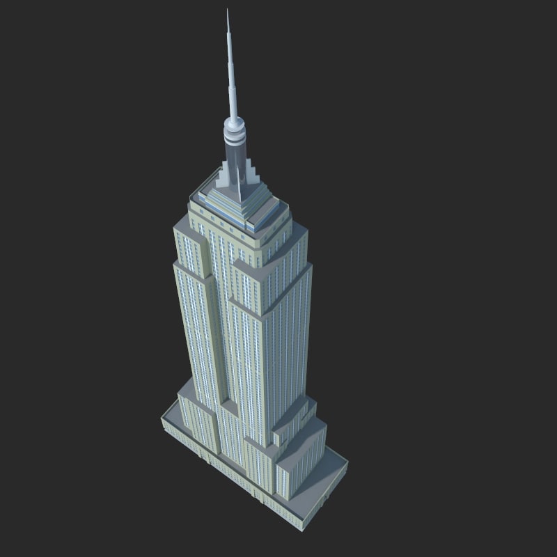 3d skyscraper empire state model