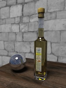 3d model bottle olive oil