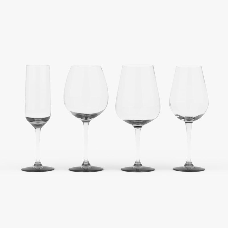 3ds max set ikea hederlig glass wine