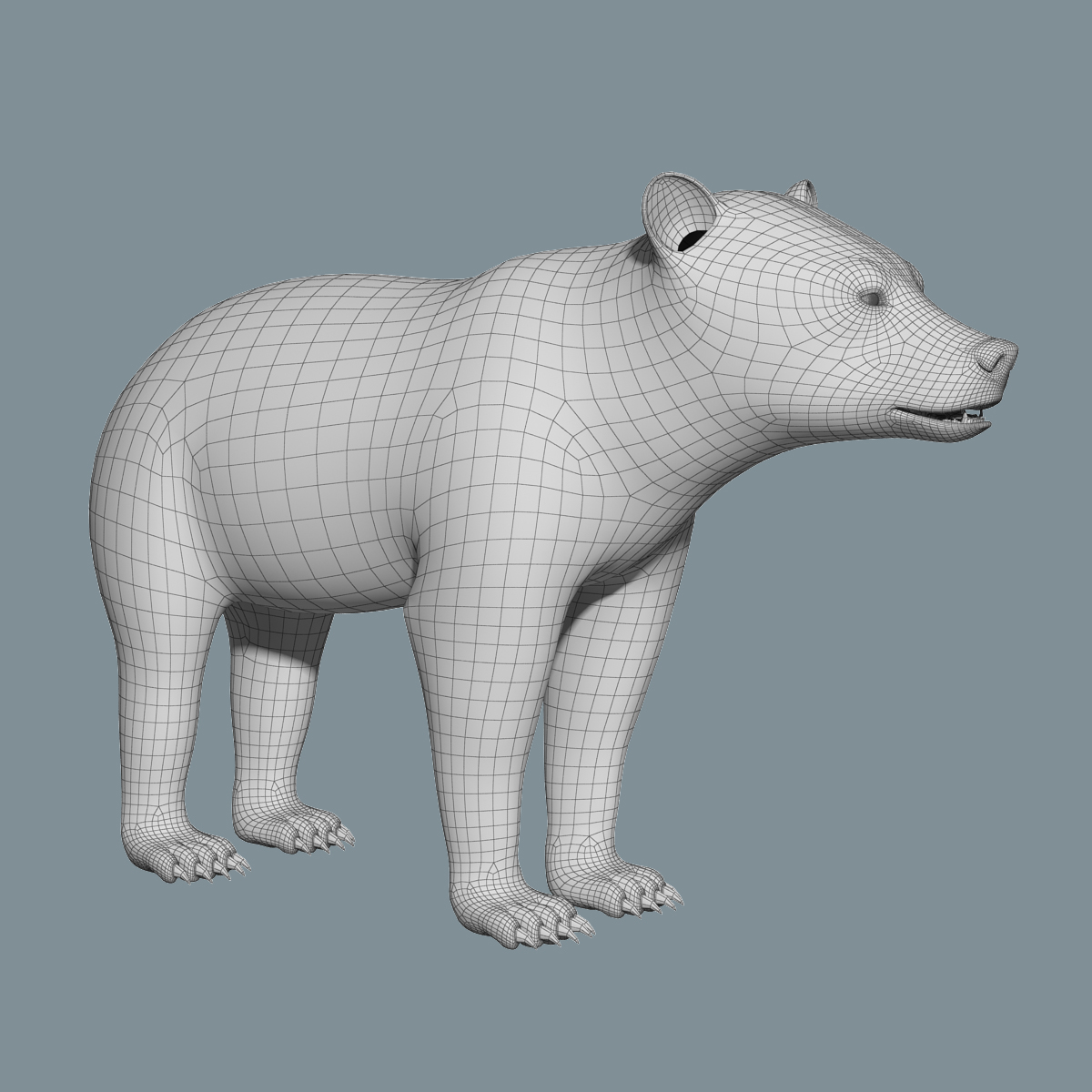 Бурый медведь 3д модель