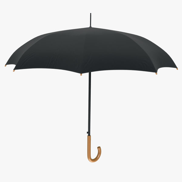 3d model umbrella classic open