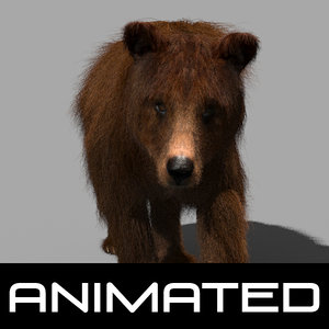 3dsmax wild bear animation