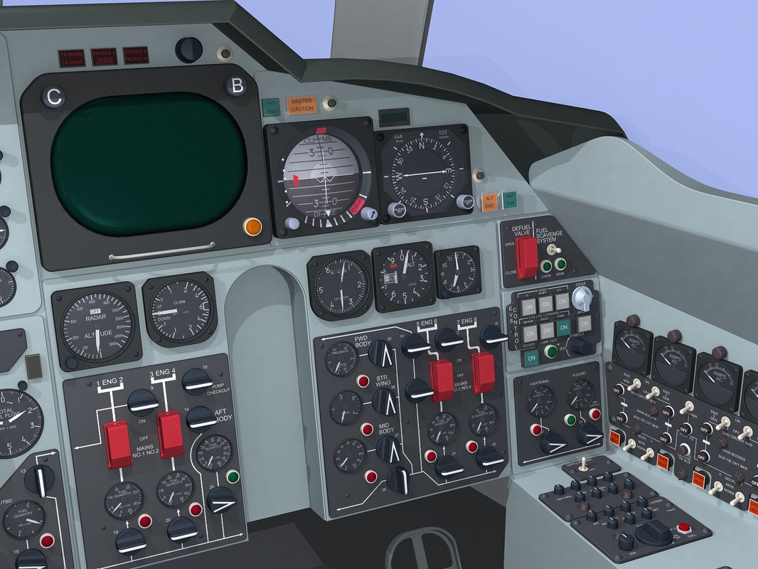 B-52 Cockpit 3d Model