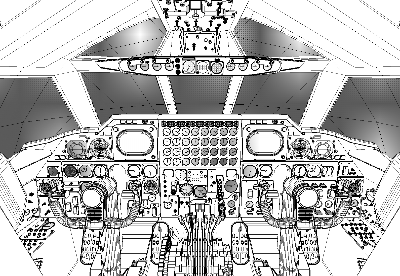 b-52 cockpit 3d model