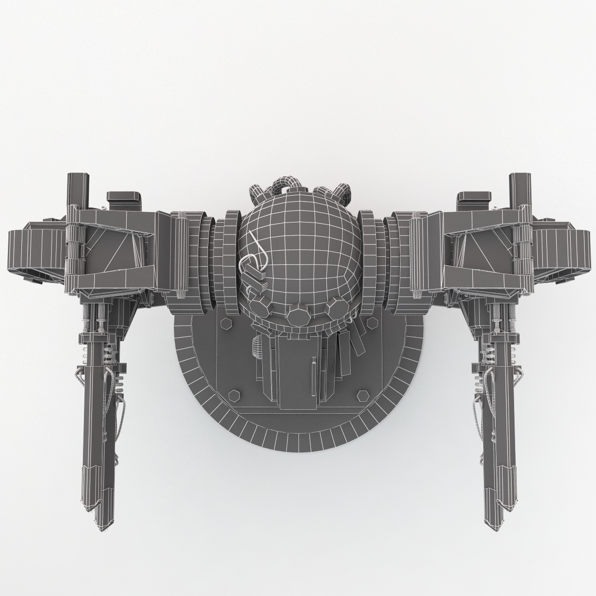 3d plasma turret sci-fi model