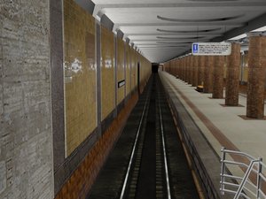 3d model subway station