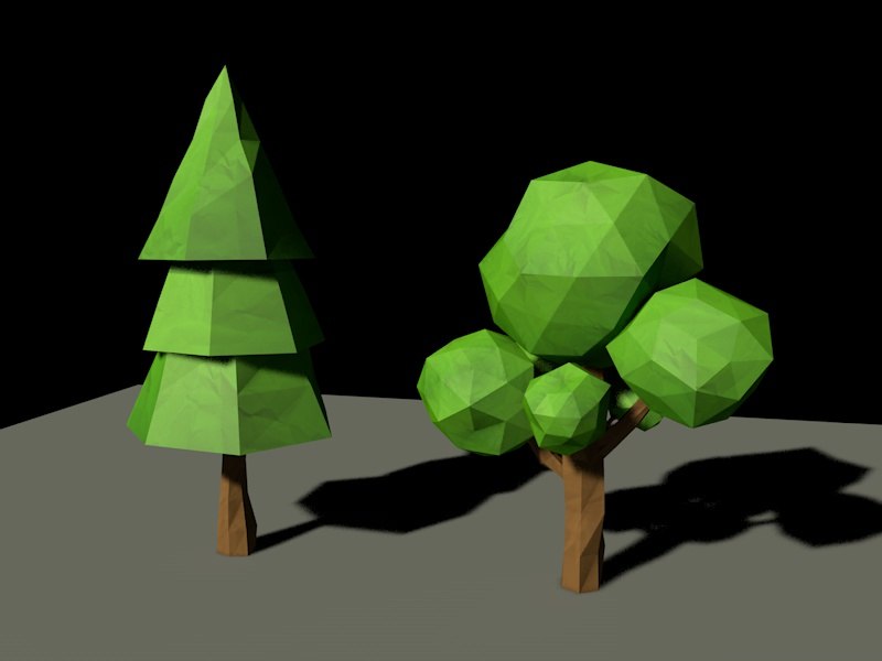 Modèle 3d De Arbres Low Poly Turbosquid 989649