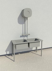 Commercial double basin and geyser