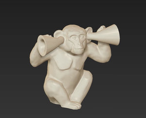 3d model holiday monkey primate deaf