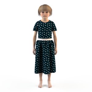 3d fashion child dressed model