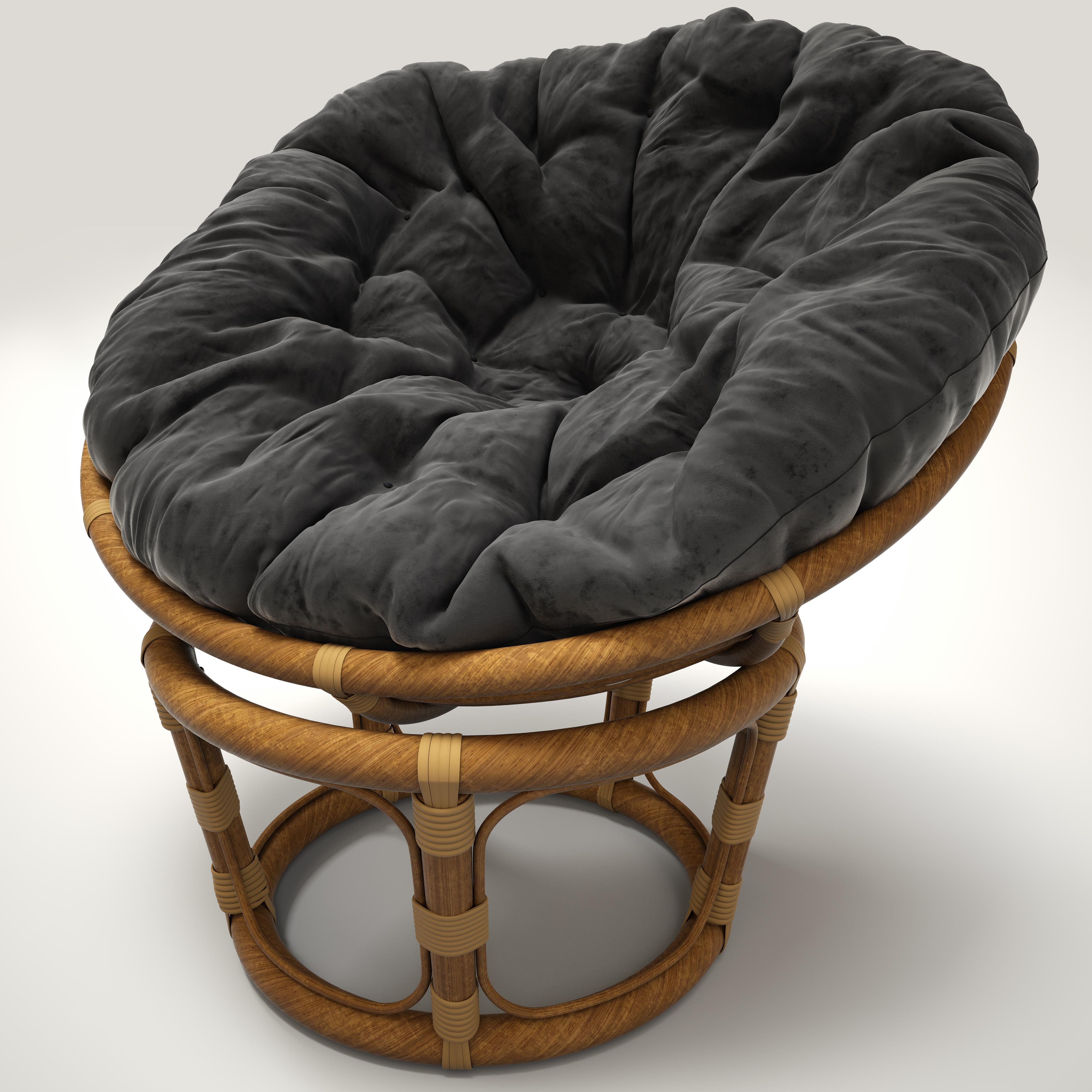 3d model rattan chair papasan