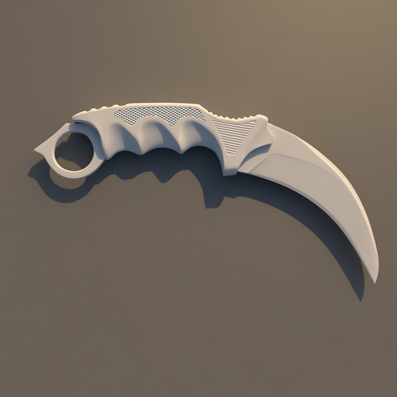 3d knife karambit model