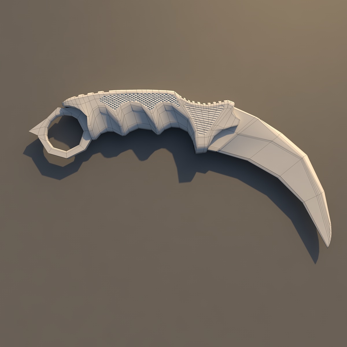 3d knife karambit model