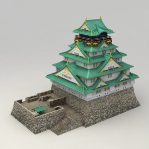 osaka castle 3d model