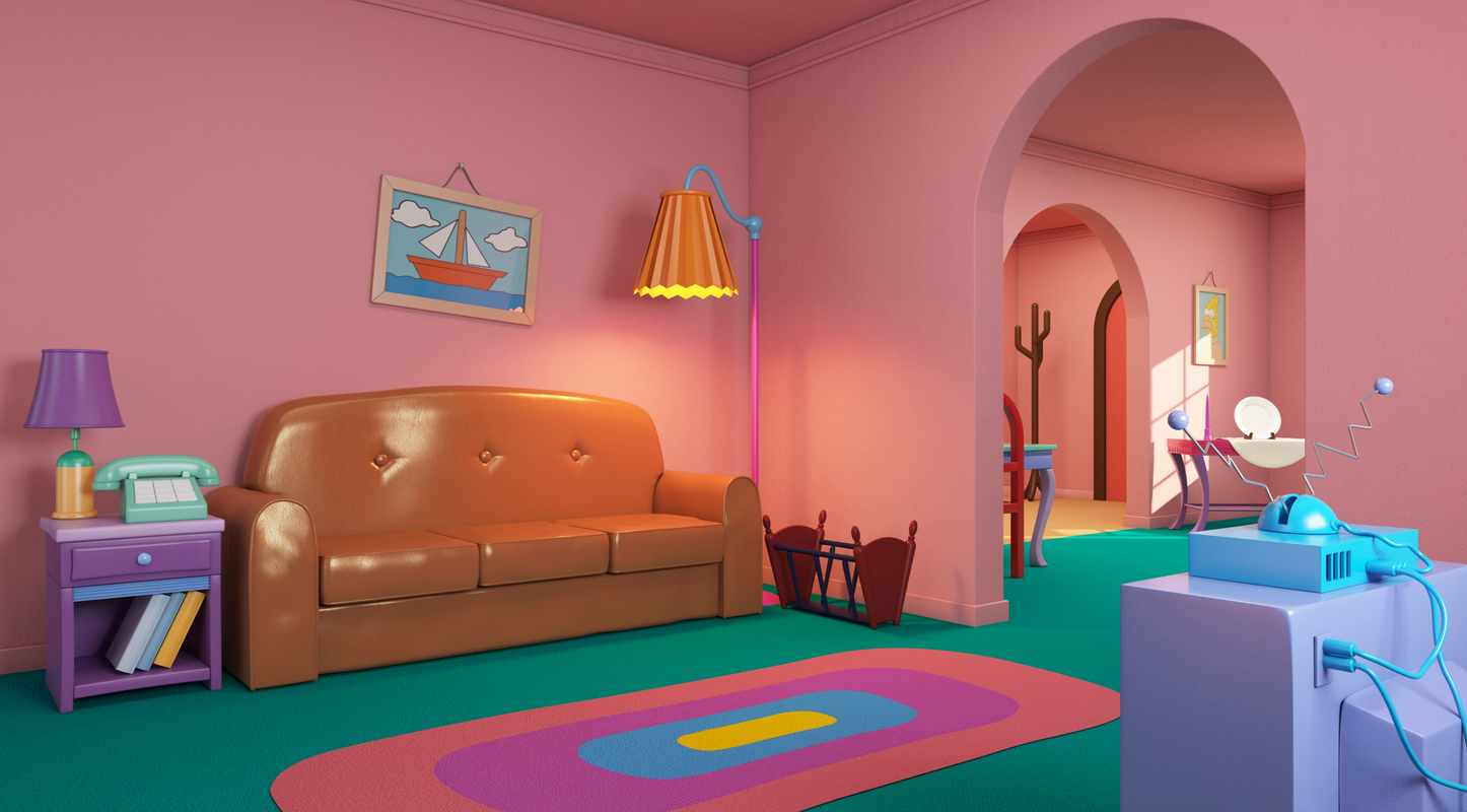 simpsons living room 3d model