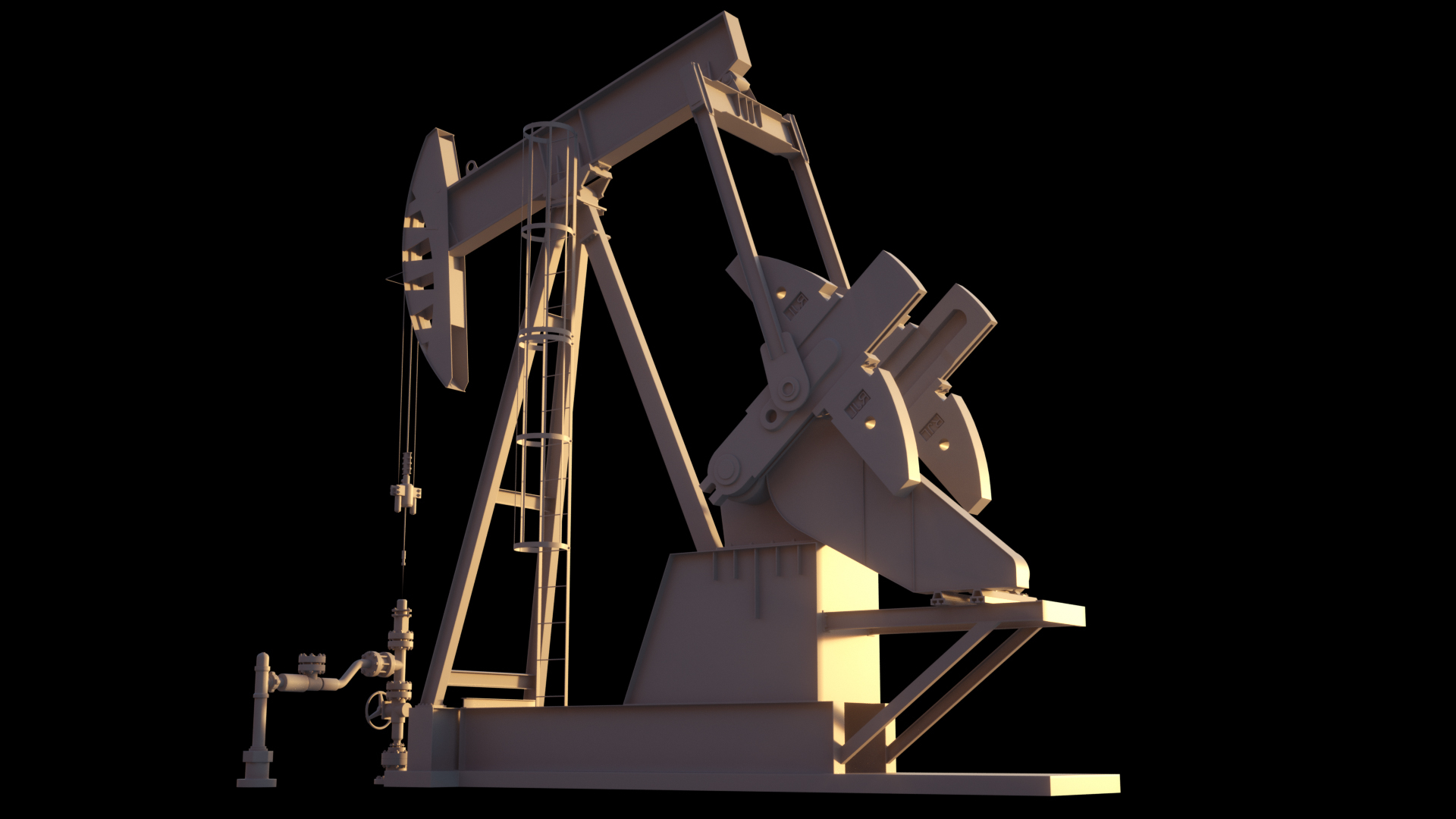 oil pump jack 3d model