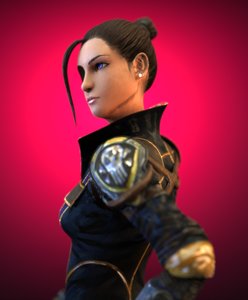 3d eve sexy woman warrior character model
