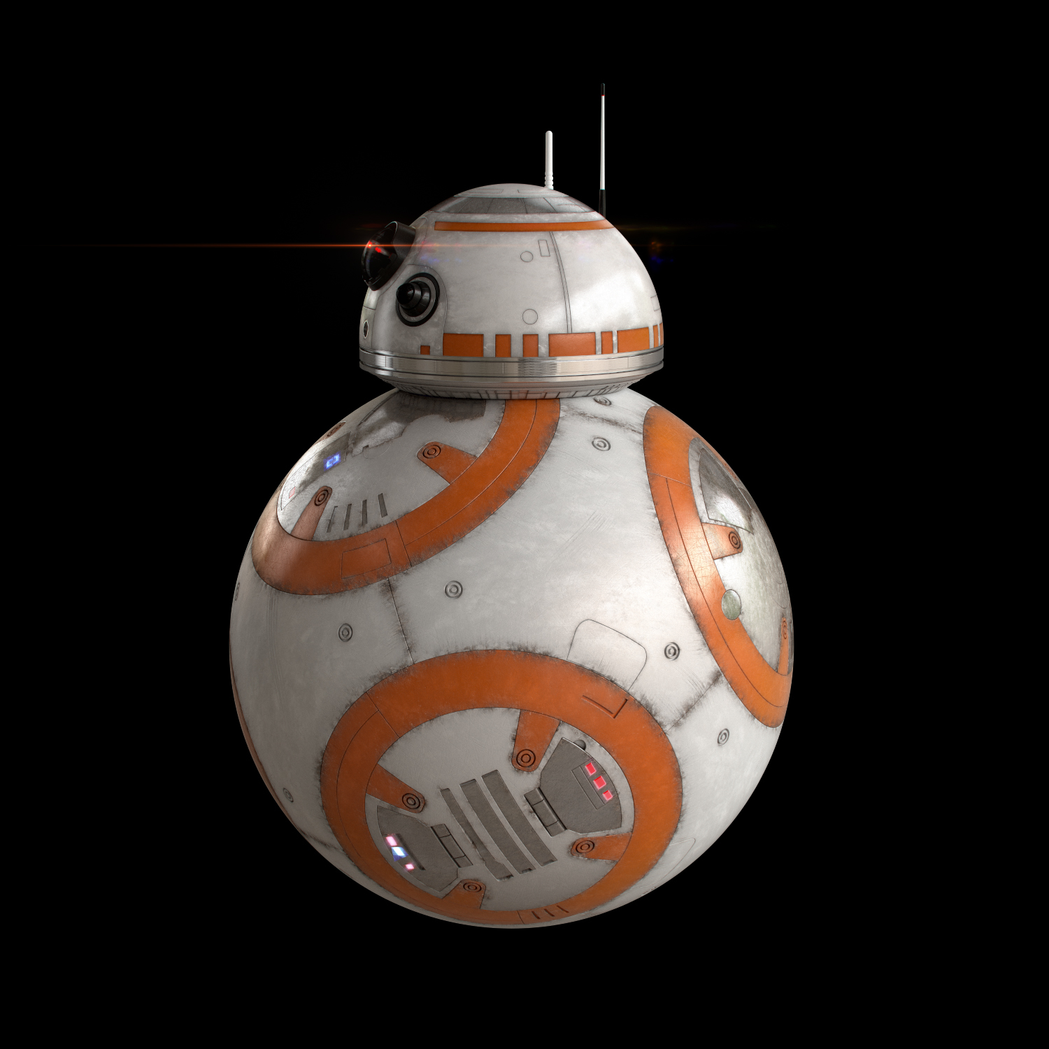 bb-8星球大戰機器人簡單的索具3d模型