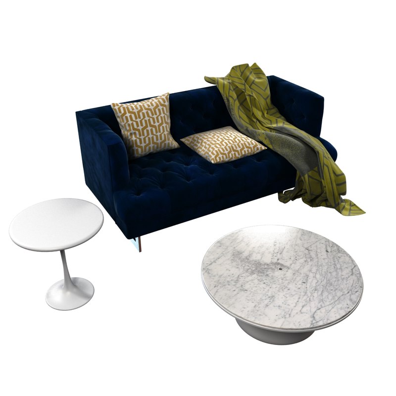 chesterfield baxter tarm loveseat 3d model