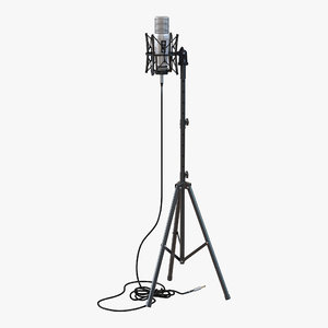 3d studio microphone stand 2