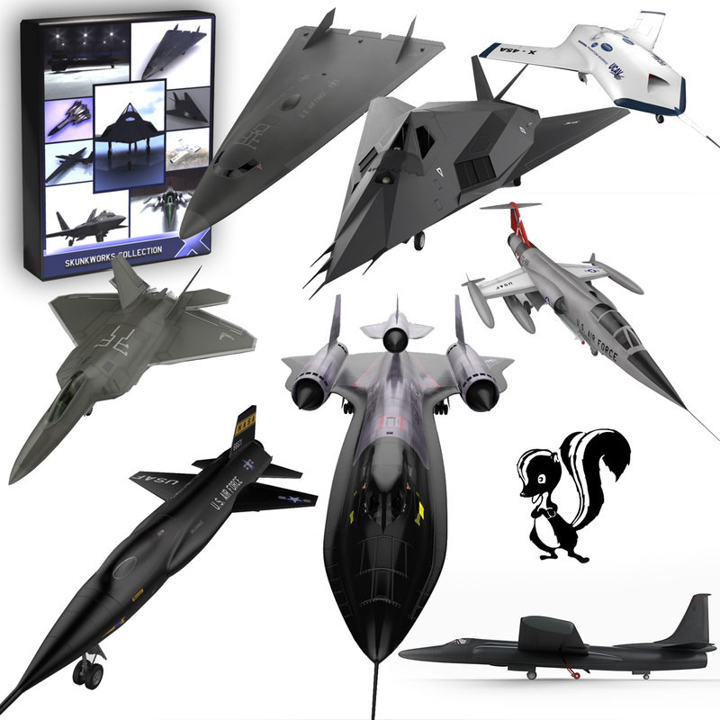 3d model 8 aircraft skunk works