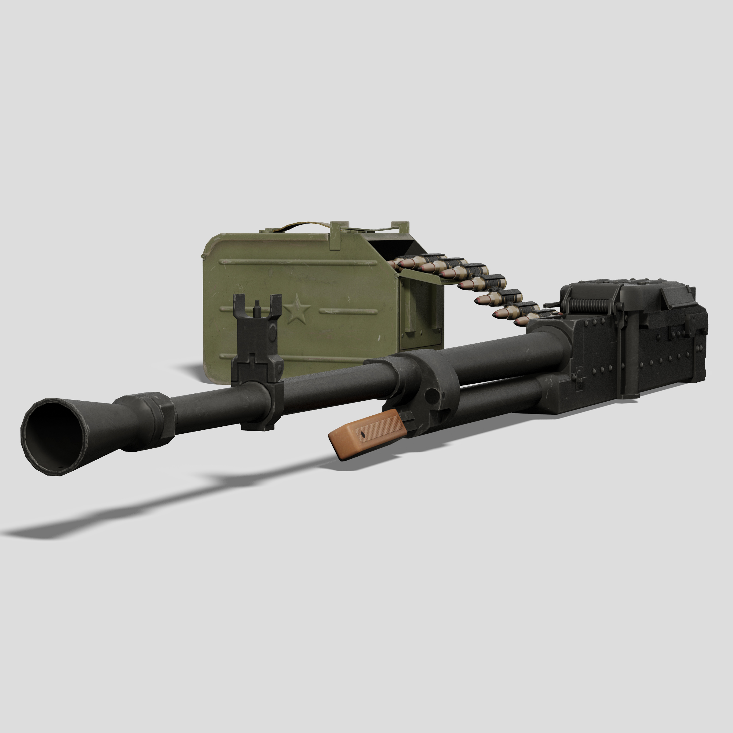 heavy machine gun nsv 3d max