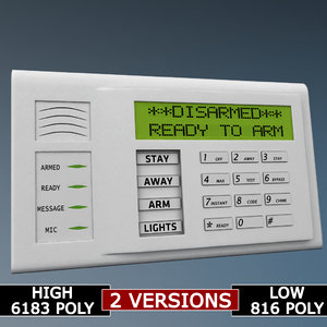 3d alarm keypad polys