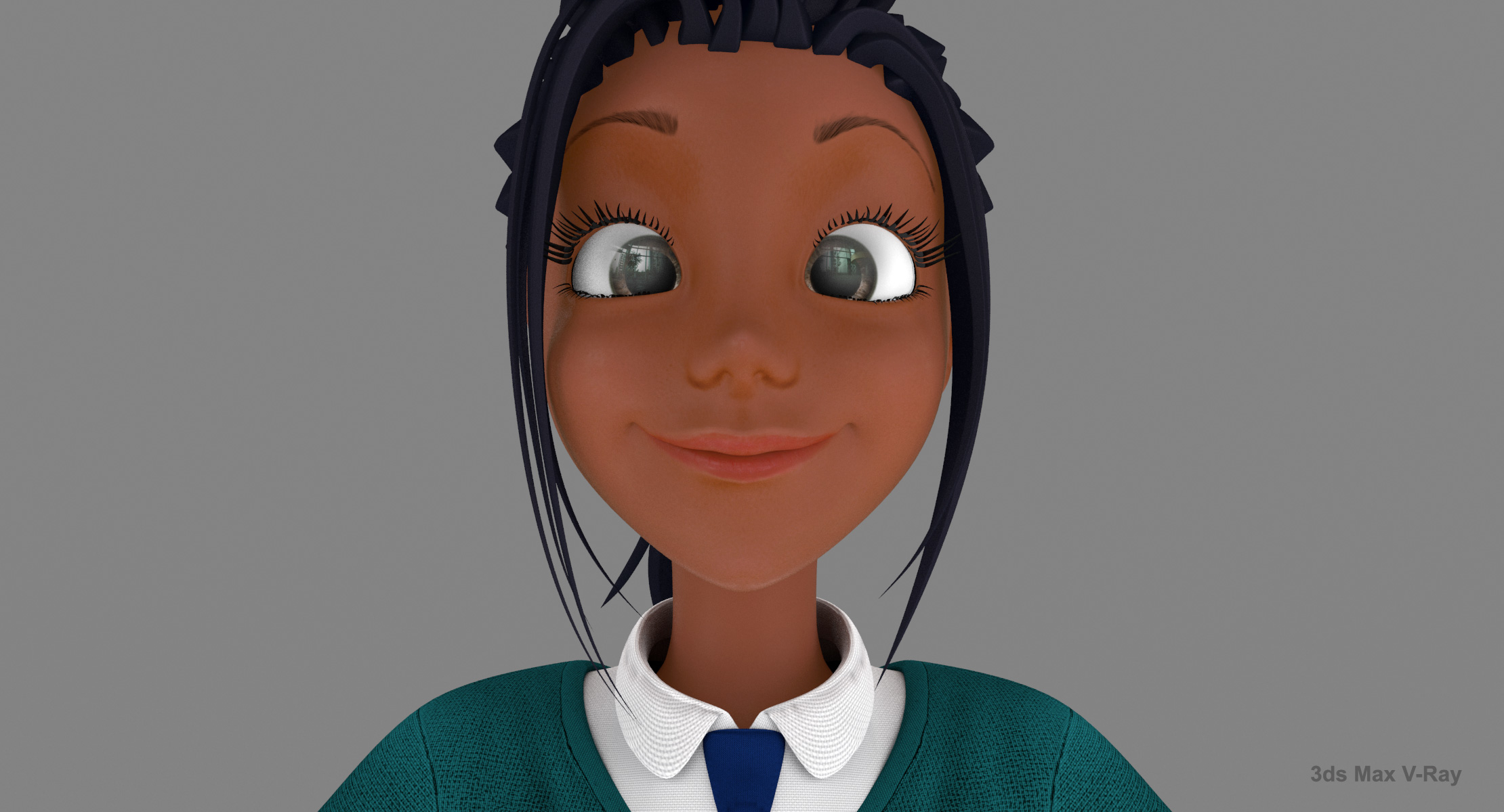 school student 2 3d model