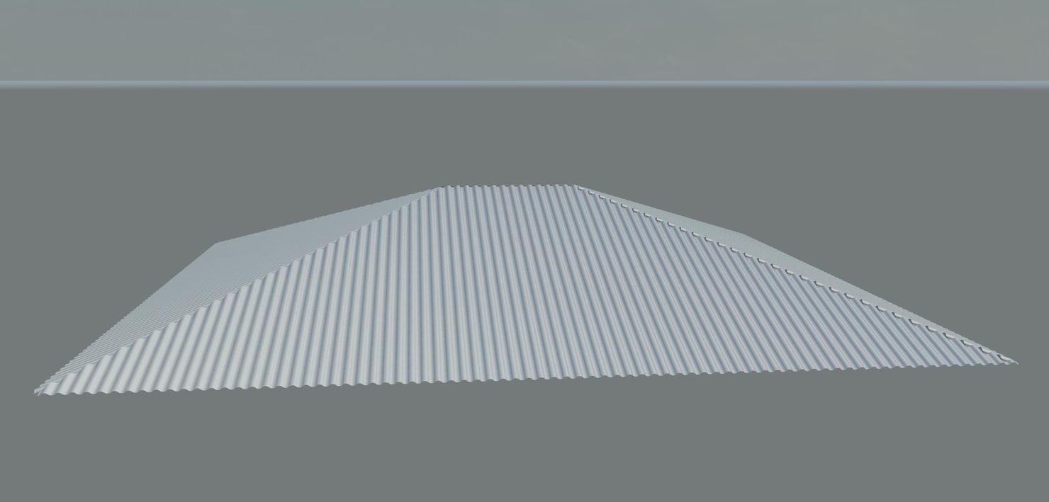 Building Revit Design corrugated sheeting sloped