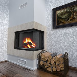 realistic fireplace 3d model